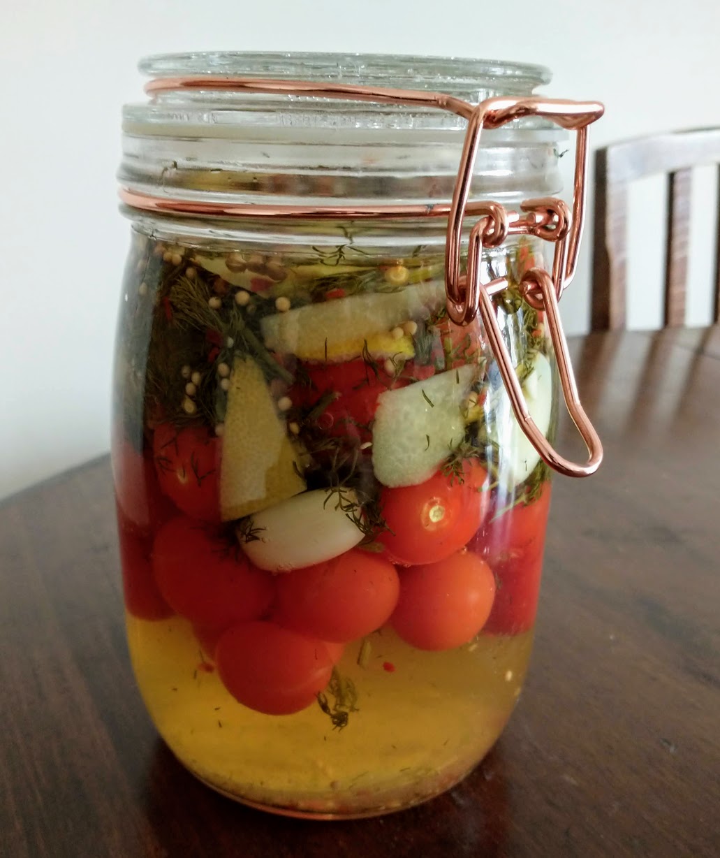 Pickled cherry tomatoes